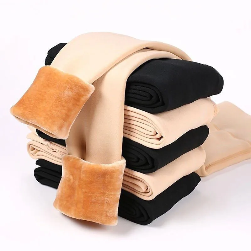 Женские теплые колготки зимние чулки для флисовые горячие женские леггинсы с