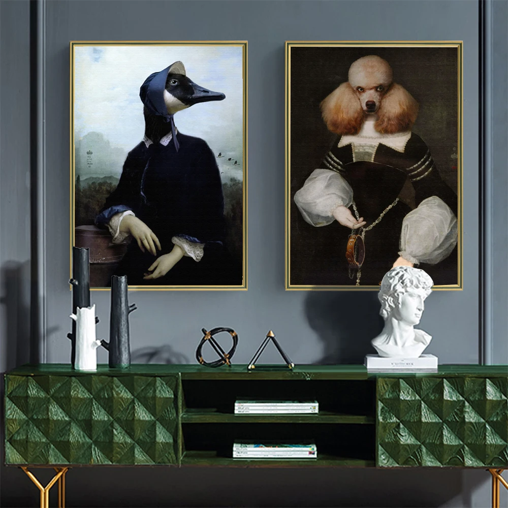 Винтажный настенный художественный Декор собака ретро ностальгия джентльмен