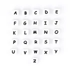 TYRY.HU 1000 шт. силиконовые бусины с буквами, персонализированные Прорезыватели для зубов с именем сделай сам на цепочке для пустышки, жемчужные силиконовые бусины с буквами