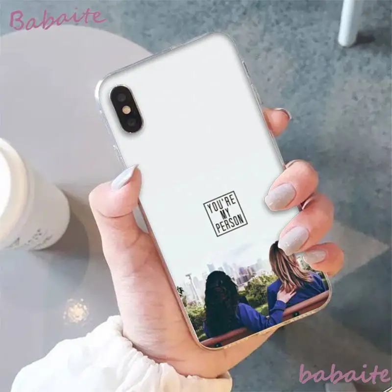 

Babaite You're My Person Greys Antomy Phone Case fundas for iPhone 12 8 7 6 6S Plus 5 5S SE XR 11 12 11pro promax X XS MAX