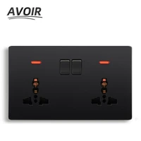 avoir universal standard plug 3 hole 5 hole socket power wall home electrical outlet socket with switch 146mm86mm