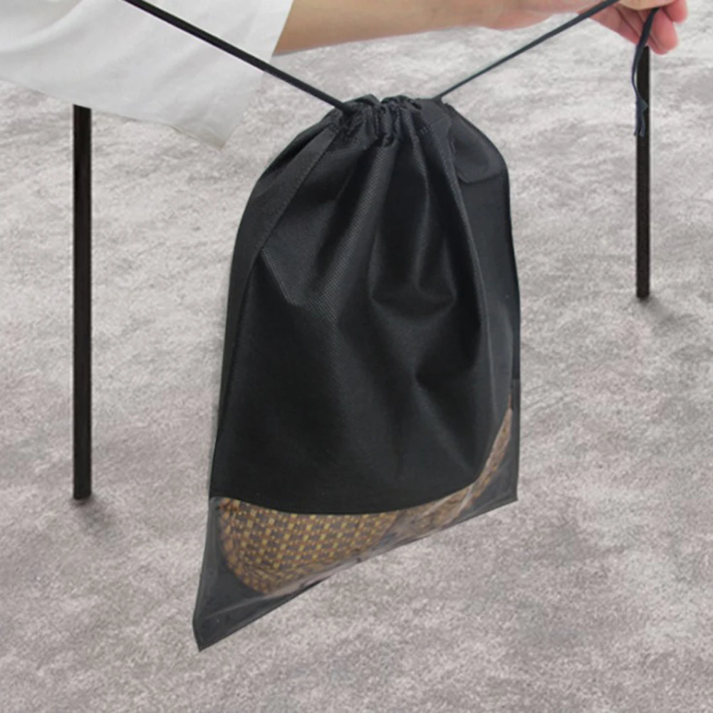 Сумка для обуви мужчин и женщин однотонная Нетканая тканевая сумочка на шнурке