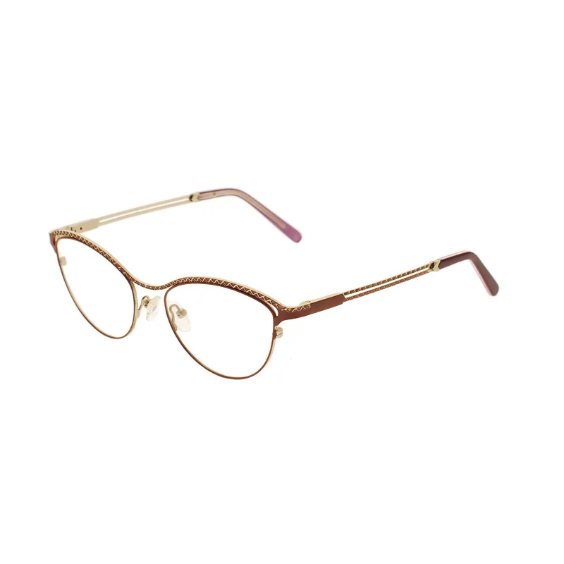 Классические красочные женские очки Cateye из нержавеющей стали полная оправа по
