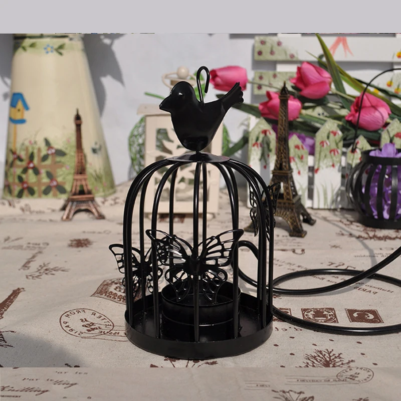 Винтажное Свадебное Ремесло стоячий фонарь бра подсвечники птичьи клетки