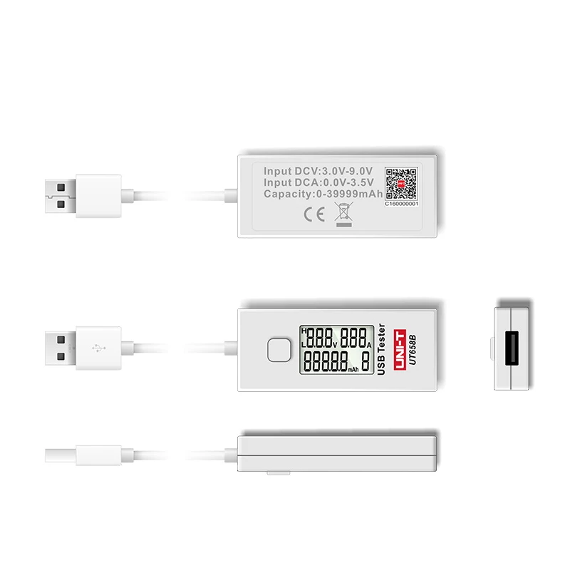 UT658B 9V USB тестер цифровой вольтметр Амперметр постоянного тока Доктор Текущий