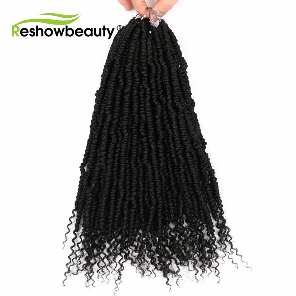 Крючком бомба твист искусственные локоны синтетические волосы удлинители Омбре