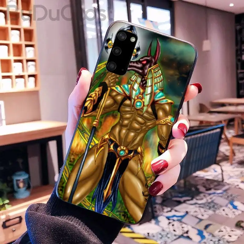 

Egypt Nefertiti Anubis Ankh Phone Case for Samsung S20 plus Ultra S6 S7 edge S8 S9 plus S10 5G