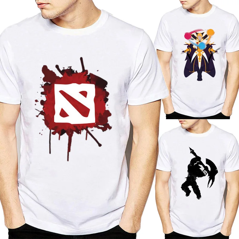 Мужская футболка Dota 2, Moba с принтом из игры, летняя одежда, мужские белые футболки с круглым вырезом, Homme, топы, футболки размера плюс, XXXL, Camisetas
