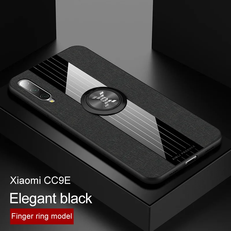 Black with Ring Чехол Red mi Note 7 с кольцом-подставкой для Xiaomi mi 9 SE 8 Lite cc9e 9t A3 A2 Red mi 7 Note 5 6 K20 Pro автомобильный Магнитный защитный чехол - Цвет: Black with Ring