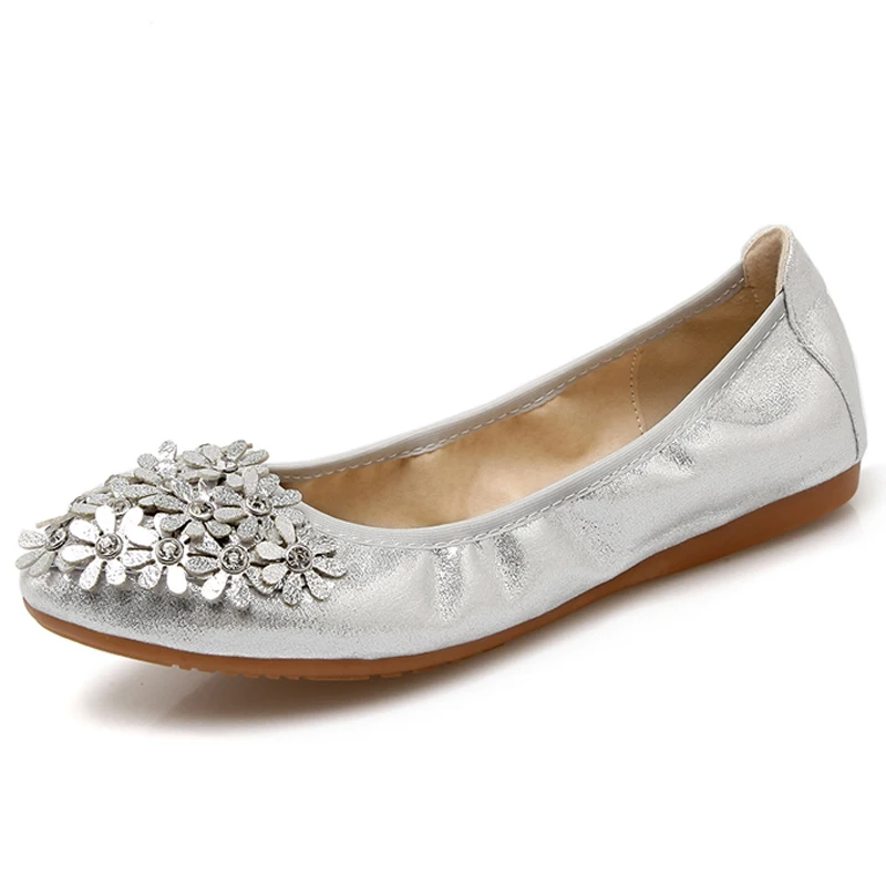 Женские туфли на плоской подошве мягкие Лоферы без застежки с цветами размеры 34-43