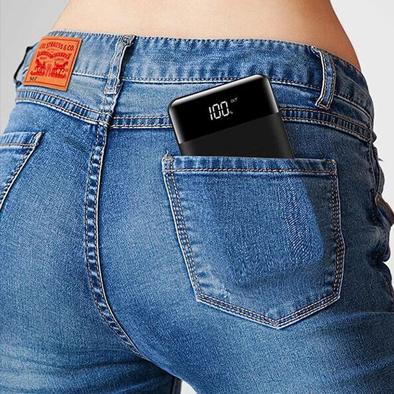 30000 мАч Внешний аккумулятор внешний повербанк 2 USB LCD портативный резервный