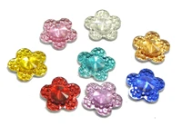 200 mixed color acrylic flatback flower rhinestone gem 12mm12 embellishments