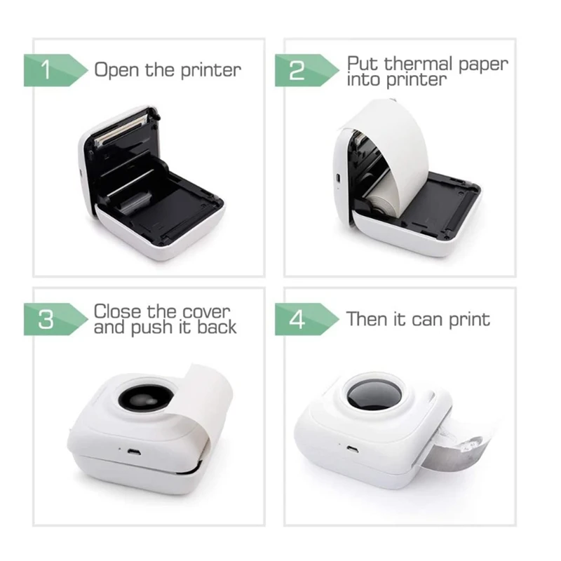 

8 Rolls of Self-Adhesive Paper White Direct Thermal Paper for Paperang P1 P2 Portable Pocket Printer