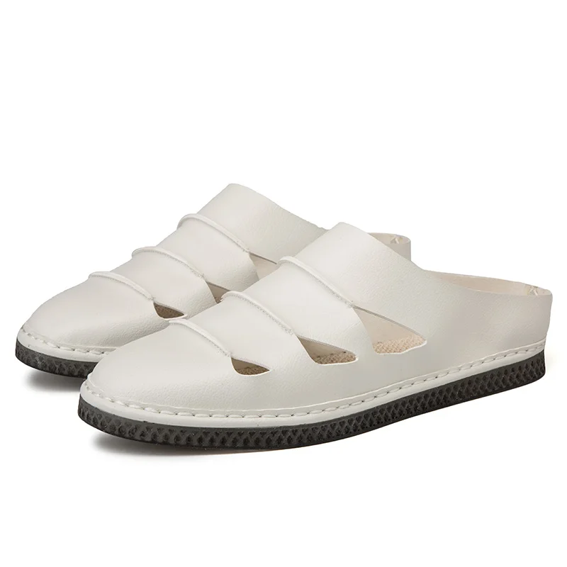 Piel sandalhas de sandalias Удобные мужские сандалии Вьетнамки Шлепанцы Большие размеры