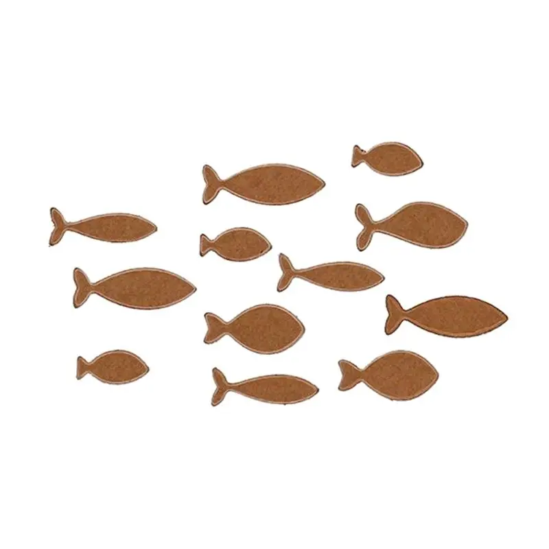 Трафареты из углеродистой стали с мультяшными мини рыбками шаблоны для тиснения