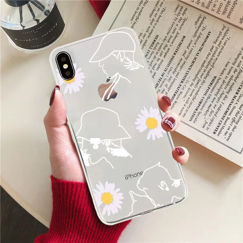 Мягкий силиконовый чехол Flower daisy для iphone 11 11pro x xr xsmax 6 6s 7s 8 7plus 5 SE 2020 модный