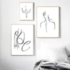 Абстрактные постеры и принты в скандинавском стиле с изображением сексуальной женщины, Настенная живопись на холсте, черные и белые настенные картины для декора гостиной