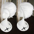 Парик для косплея для мужчин и женщин, короткая термостойкая Русалочка из аниме Урсула, с коротким белым натуральным волосом, с шапочкой