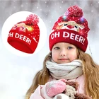 Рождественская красочная светящаяся шапка, вязаные рождественские шапки, шапка для пожилых людей, Рождественская шапка для взрослых и детей, подарок на Новый год 2022