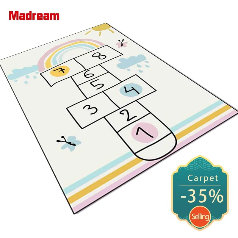 

Children's Room Carpet Cartoon Cute Early Education Numbers Crawling Floor Rugs Soft Home Decoration Non-Slip Floor Mat Carpet