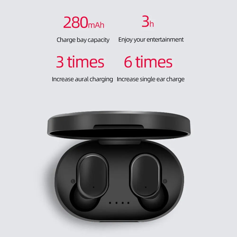 A6S Bluetooth гарнитуры для Xiaomi телефон беспроводные наушники 5 0 TWS с шумоподавлением