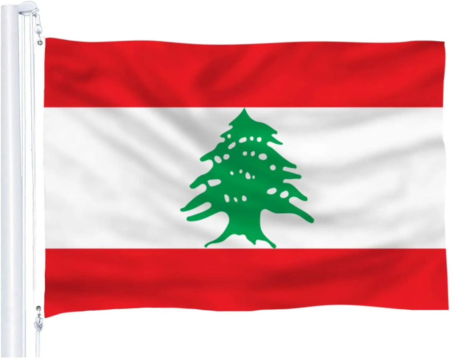 

Ливанский флаг 3x5 футов толстый полиэстер Ливанская Республика Национальный Баннер с латунными кольцами