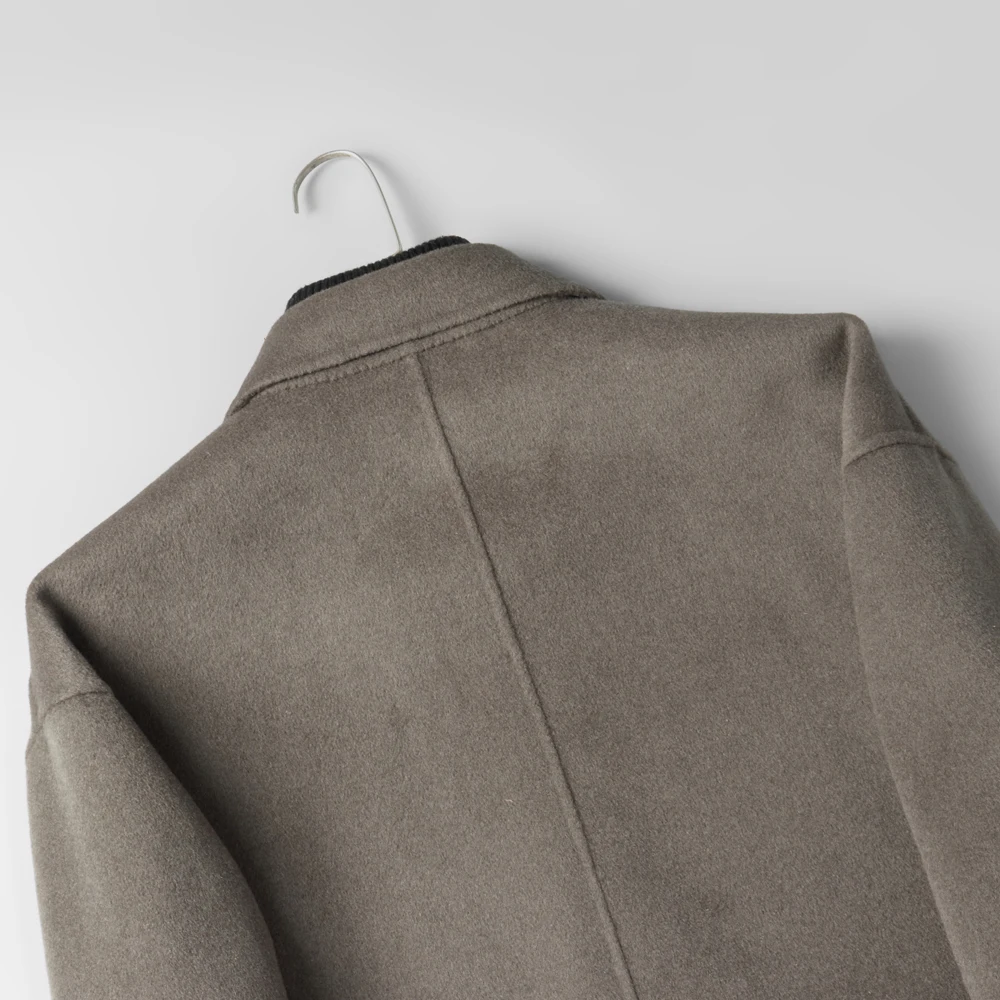 

Top Quality New Man Formal Real Wool Clothing Black Gray Wine Red Natural Woollen Outerwear