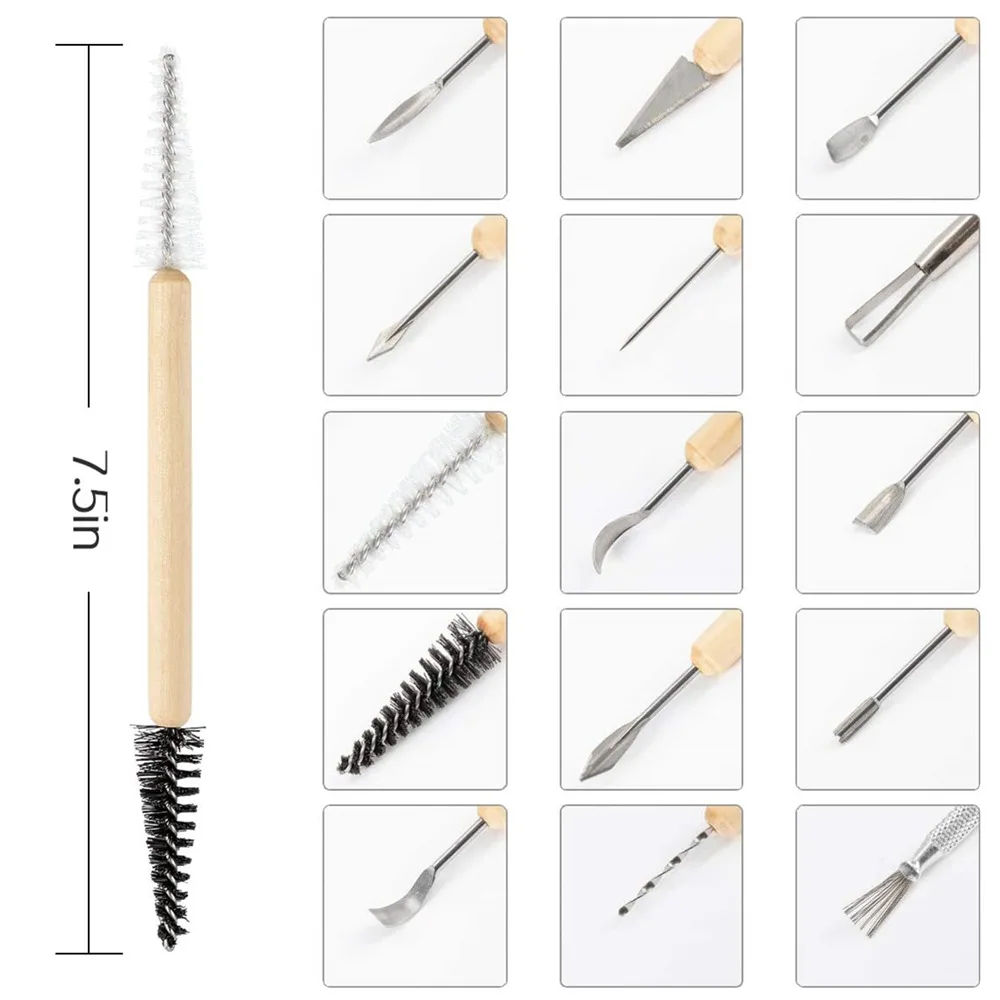 

Ceramic Tools Clay Pottery Modelling Sculpture Sculpting Craft Hobby Supplies Carving Trimming Tool Kit 11pcs/set