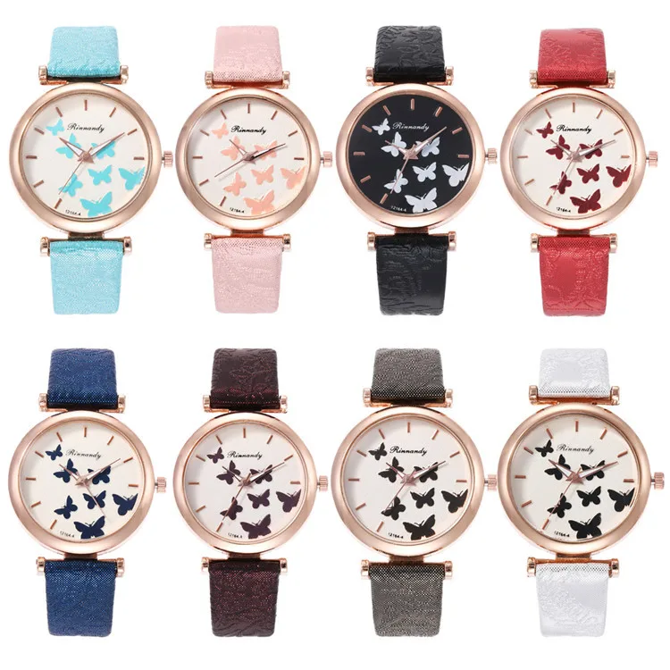 Роскошные женские часы для девушек новые модные маленькие кварцевые с тиснеными