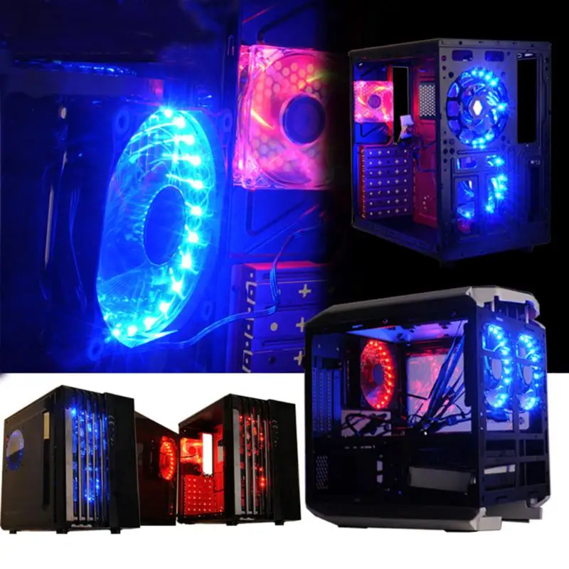 Чистая Бесшумная светодиодная подсветка 120 мм для корпуса ПК вентилятор