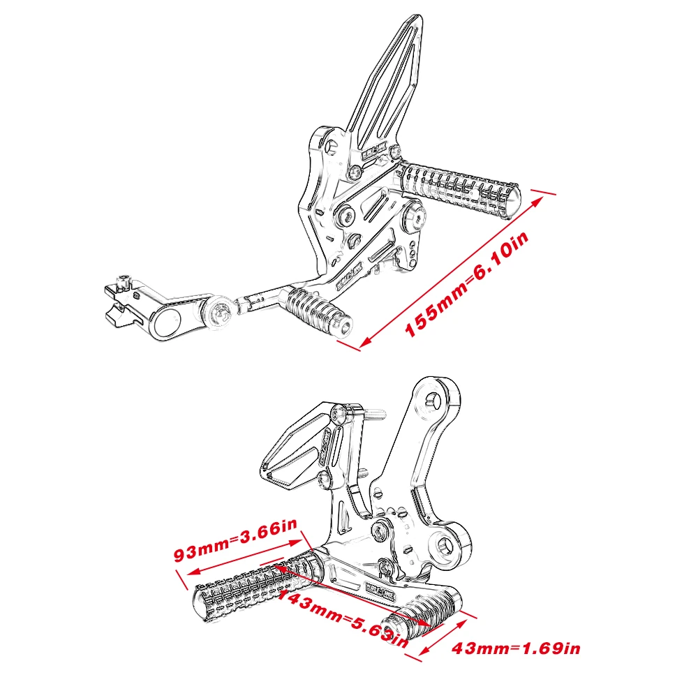 For Kawasaki Ninja 400 250 Z400 2019 2020 2021 Motorcycle Adjustable Rear Set Rearsets Footrest Foot Rests Pegs | Автомобили и