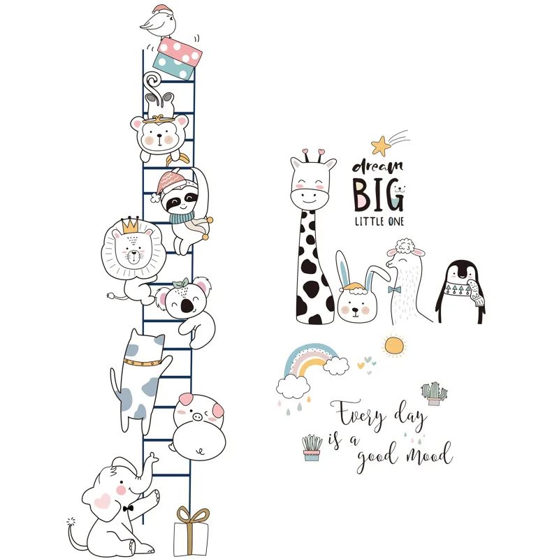

Lovely Animal Wall Sticker Children's Room Kindergarten Bedroom Wall Decoration Mural Creative Home Decoration Wall Sticker