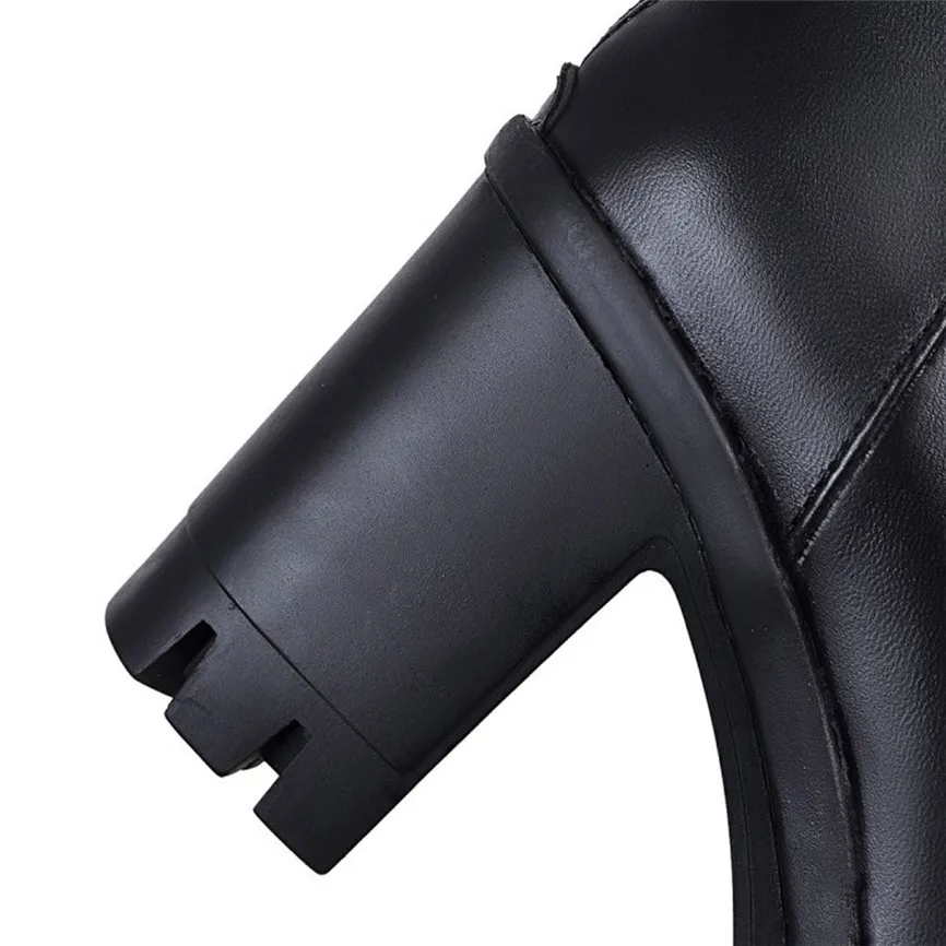 Ботинки на высоком каблуке женские ботильоны толстом со шнуровкой платформе в