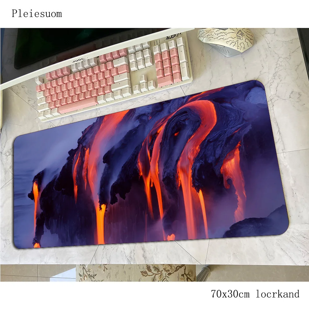 

Вулканы коврики 700x300x3 мм locrkand коврик для игровой мыши большими клавишами, коврик для мыши с изображением High-end ноутбук для геймеров аксессуа...