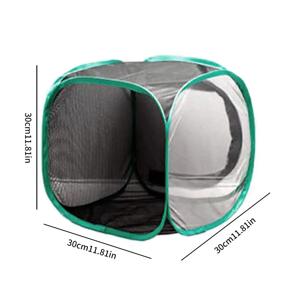 

Butterfly Mantis Habitat Net Collapsible Insect Habitat Plant Cage For Nature Observation Breeding Zipper Cages Net Cloth S-L