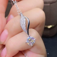 8 heart 8 arrow plating pt950 inlaid lab created moissanite pave cz gemstone fox pendant for women temperament necklace jewelry
