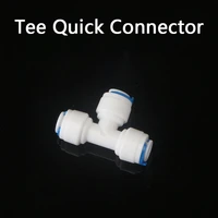14 id tube tee type pe pipe fitting hose plastic quick connector aquarium ro water filter reverse osmosis system 1 pcs