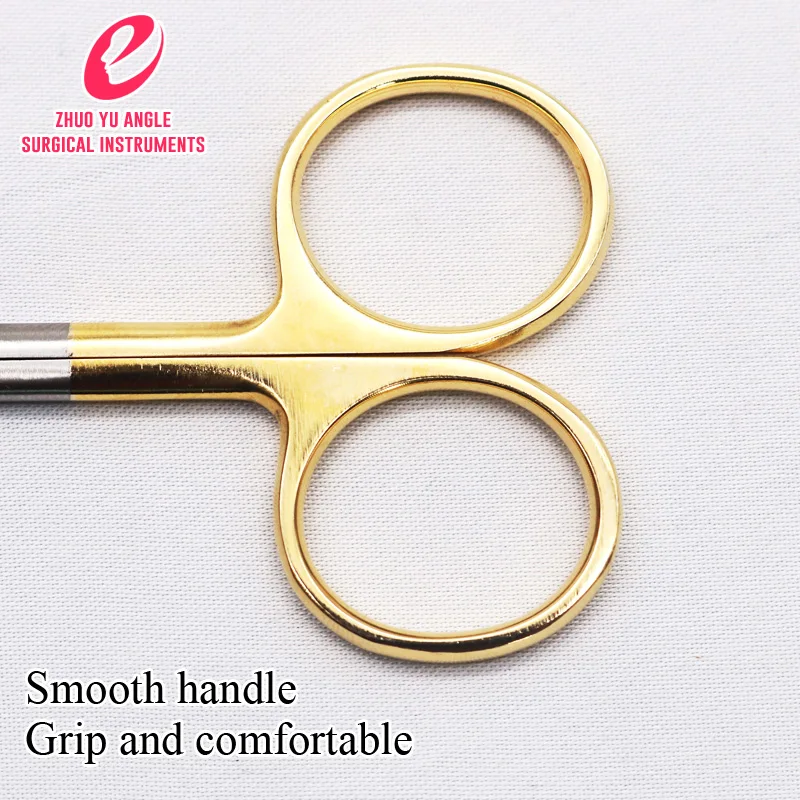 Ножницы с золотой ручкой для ремня глаз зубчатые ножницы косметические
