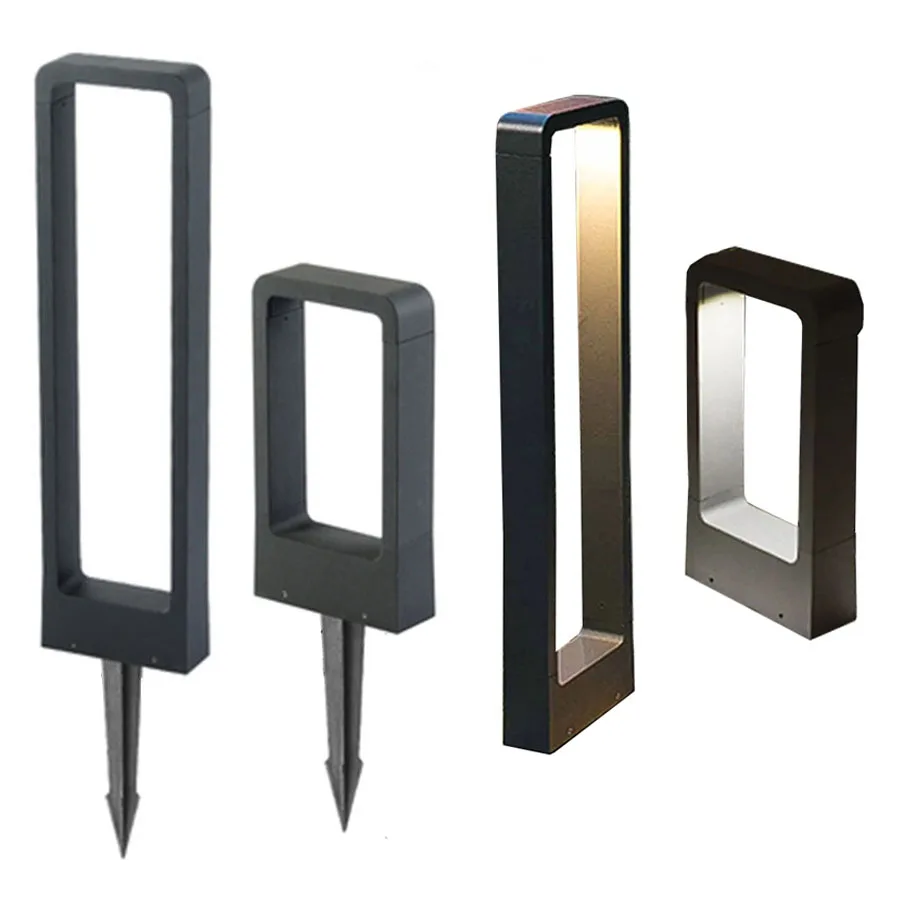

60CM LED Ground Insert Landscapes Light Outdoor Garden Lawn Pillar Light Villar Pathway Bollards Lawn Lamp Aluminum Stand Light