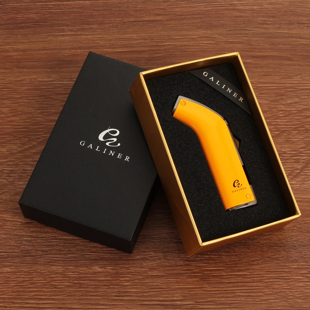 

GALINER Windproof Jet Torch Cigar Lighter Metal 2 Flame Turbo Lighter Butane Gas Cigarette Fire Starter Smoking Gift