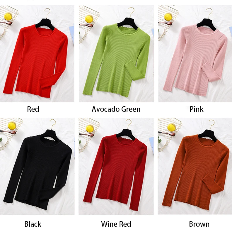 Женский вязаный свитер с высоким воротником однотонный теплый пуловер джемпер