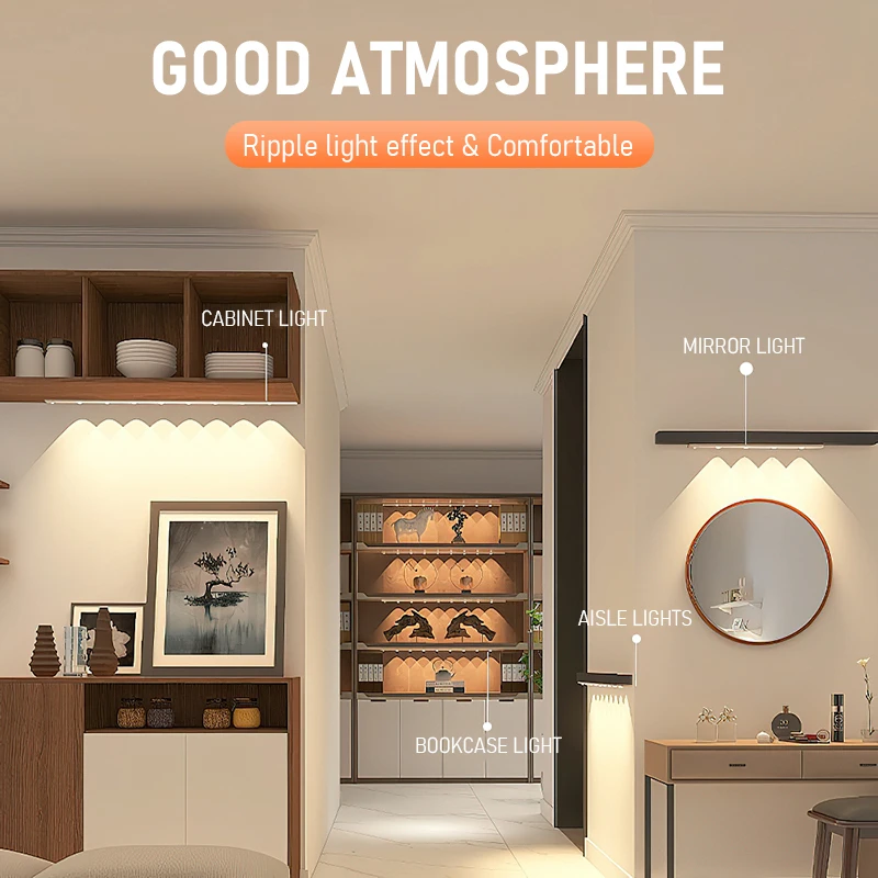 smar motion sensor cabinet lights usb rechargeable night lamp for bedroom kitchen living room table decor lamps led night light free global shipping