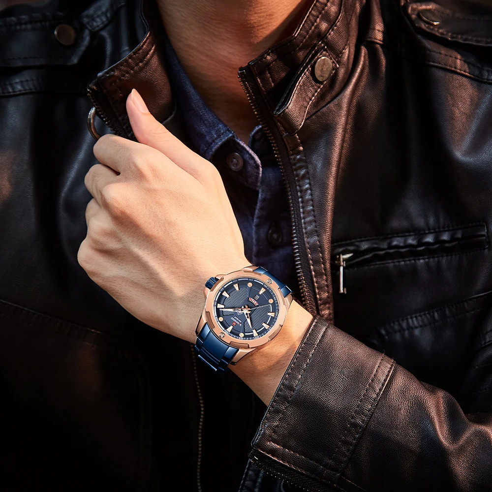 Часы наручные NAVIFORCE мужские в стиле милитари повседневные спортивные брендовые