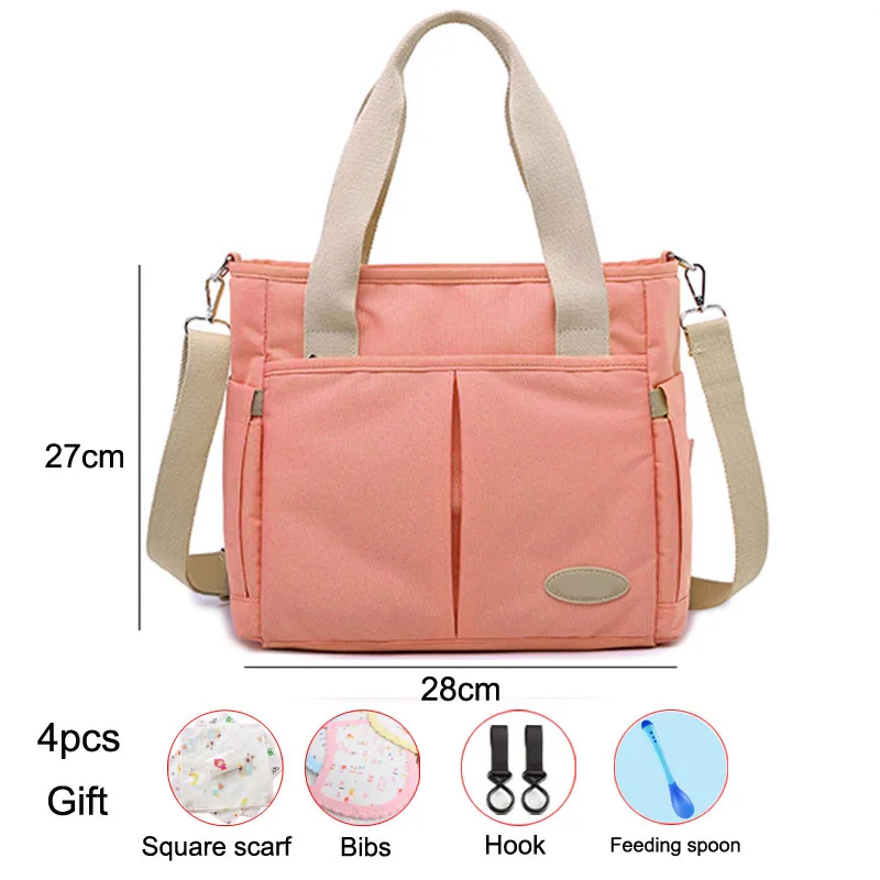 Pink SeckinDogan, детские подгузники, сумка для мамы, сумка для коляски, большая емкость, изоляционная сумка для кормления, Полиэфирная Сумка для подгузников, Органайзер - Цвет: Pink