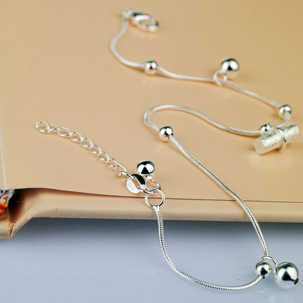 Летние Стильные Ювелирные изделия из серебра 925 подлинной стерлингового браслет