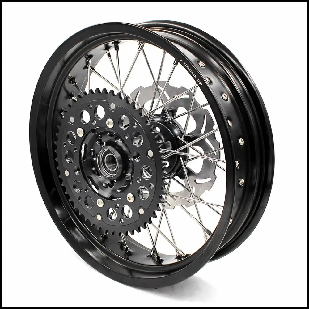 3 5/5 0*17 &quotполный супермото колеса набор для SUZUKI DRZ400 00 04 DRZ400E 07 DRZ400S 18 передний