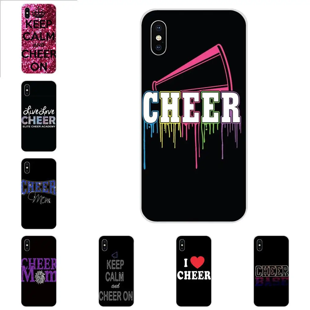 Лучшие чехлы из ТПУ для Apple iPhone 4 4S 5 5C 5S SE 6 6S 7 8 Plus X XS Max XR Cheers Cheerleader с бантом на