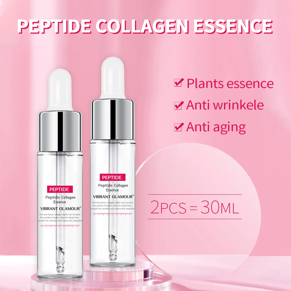 

VIBRANT GLAMOUR 2 pcs Collagen Peptides Face Serum Reduce Fine Lines Anti-Aging Wrinkle Lift Firming Whitening Moisturizing Care