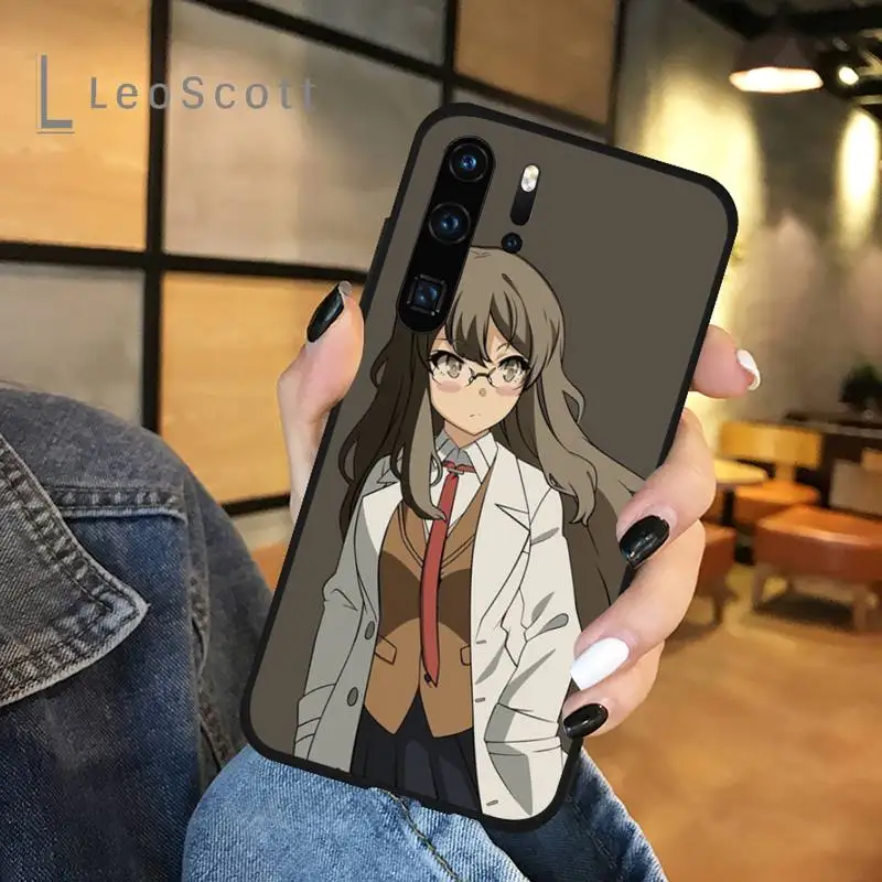

Mai Sakurajima anime girl Phone Case For Huawei honor Mate P 9 10 20 30 40 Pro 10i 7 8 a x Lite nova 5t cover funda coque