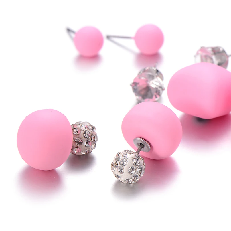 Модные матовые милый грибок Круглые DIY ювелирные изделия в стиле панк кристалл